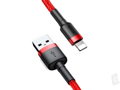 Baseus Cafule Cable (erven) - Nabjac a synchronizan kbel USB-Lightning pre Apple zariadenia (1m) **AKCIA!!