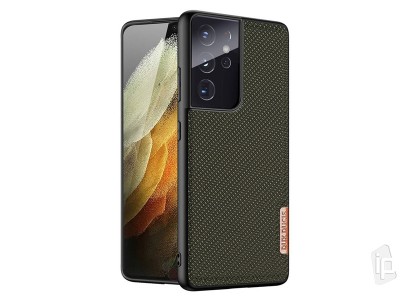 Fino Nylon Shield (tmavo-zelen) - Ochrann kryt (obal) pre Samsung Galaxy S21 Ultra