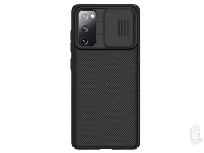 Slim CamShield (ierny) - Plastov kryt (obal) s ochranou kamery na Samsung Galaxy S20 FE