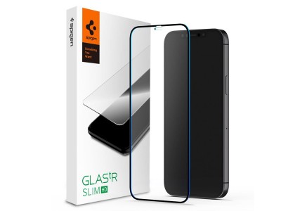 Spigen GLAStR Slim HD  Tvrden sklo na displej pre Apple iPhone 12 mini (ierne)