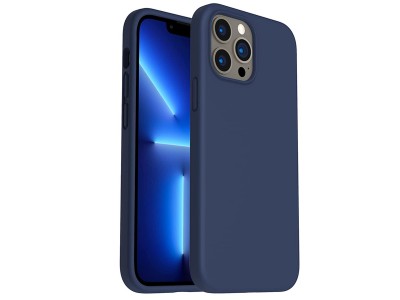 Liquid Silicone Cover Blue (modrý) - Ochranný kryt (obal) na Apple iPhone 13 Pro Max
