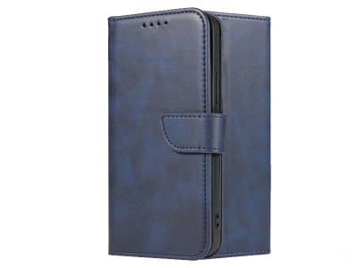 Elegance Stand Wallet II (modré) - Peněženkové pouzdro pro Samsung Galaxy A22 5G