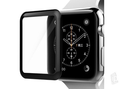 3D Tempered Glass (černé) - Temperované sklo na celý displej pro Apple Watch 4 / 5 (40mm)