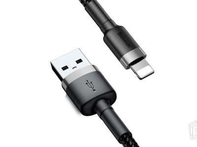 Baseus Cafule Cable Lightning Cable 2.4A (ern) - Synchronizan a nabjec kabel pro Apple zariadenia (0,5m) **AKCIA!!