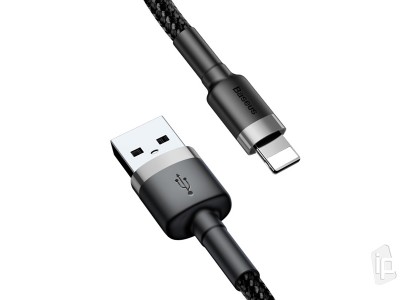 Baseus Cafule Cable (ern) - Nabjac a synchronizan kabel USB-Lightning pro Apple zariadenia (3m)