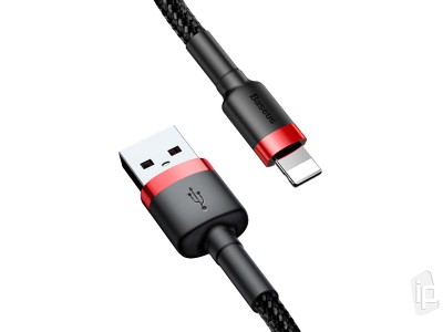 Baseus Cafule Cable (erven) - Nabjac a synchronizan kabel USB-Lightning pro Apple zariadenia (3m)