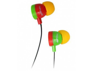 Astrum stereo sluchadl (CANDY) s 3,5mm stereo jack konektorem v erveno zelenej farbe EB-135C