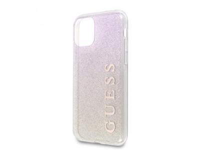 Guess Glitter Gradient silikónové pouzdro pro iPhone 11 / GUHCN61PCUGLGPI růžové