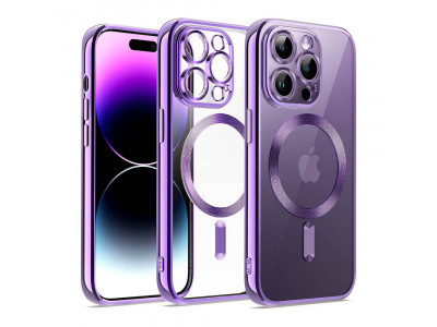 Glitter MagSafe Ultra Clear (Purple) – Ochranný kryt (obal) s podporou MagSafe pro Apple iPhone 15