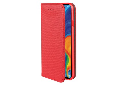 Fiber Folio Stand Red (červené s červenou kolískou) - Flip pouzdro na Xiaomi Mi 11