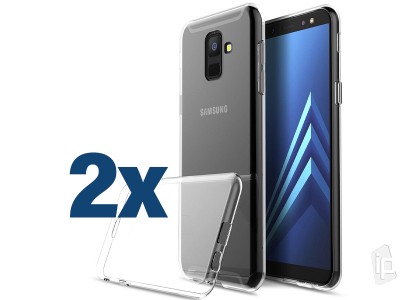 2x ochranný kryt (obal) TPU Ultra Clear (čirý) na Samsung Galaxy A6 2018