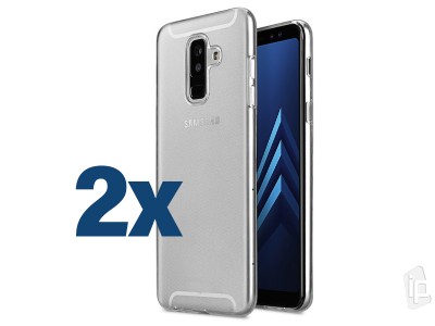 2x ochranný kryt (obal) TPU Ultra Clear (čirý) na Samsung Galaxy A6 Plus 2018