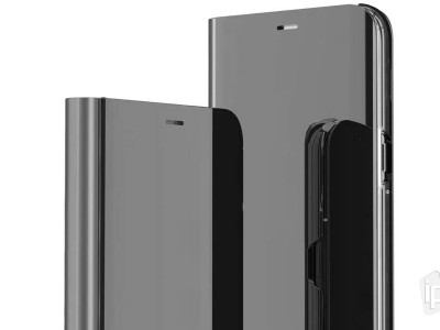 Mirror Standing Cover (černé) - Zrkadlové pouzdro pro Samsung Galaxy M21 / M30s