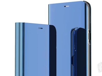 Mirror Standing Cover (modr) - Zrkadlov puzdro pre Samsung Galaxy A71 / A71 5G