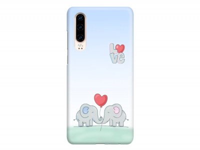 Plastový kryt (obal) Elephants in Love pro Huawei P30