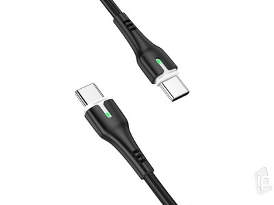Hoco X45 60W Type-C to Type-C Cable (ern) - Nabjac a synchronizan data kabel USB-C s rchlym prenosom (1m)