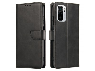 Elegance Stand Wallet II (černé) - Peněženkové pouzdro pro Xiaomi Redmi Note 10 5G