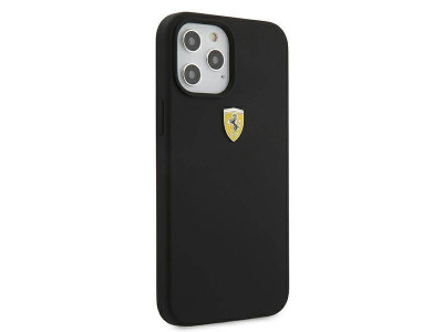 Ferrari Fashion Cover  Luxusn ochrann kryt pre IPHONE 12 PRO MAX On Track (FESSIHCP12LBK) black (ierna)