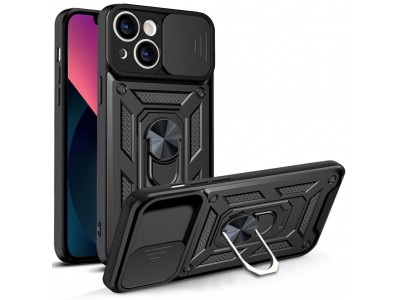Fusion Ring Camshield II – Ochranný kryt s ochranou kamery pro iPhone 13 (černý)