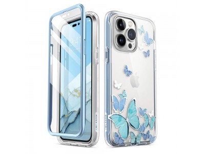 i-Blason Cosmo Series Blue Butterfly (modr) - Odoln obal pre iPhone 14 Pro