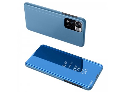 Mirror Standing Cover (modré) - Zrkadlové pouzdro pro Xiaomi Redmi Note 11 Pro