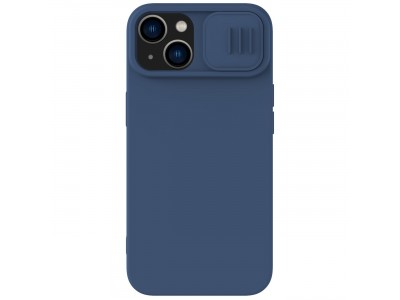 Nillkin CamShield Silky MagSafe (modrý) - Silikónový kryt (obal) s podporou MagSafe a s ochranou kamery na iPhone 14