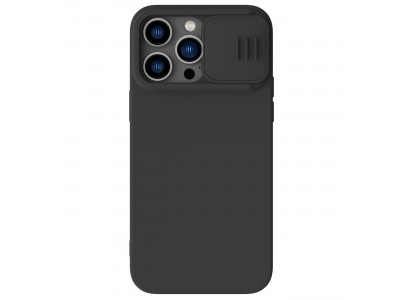 Nillkin CamShield Silky MagSafe (černý) – Silikónový kryt s podporou MagSafe a s posuvnou ochranou kamery pro iPhone 14 Pro Max