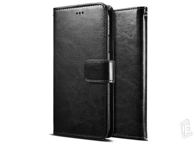 Elegance Stand Wallet Black (černé) - Peněženkové pouzdro na Huawei P Smart 2021