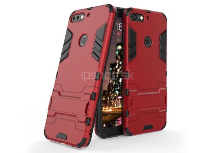 Armor Stand Defender Red (červený) - odolný ochranný kryt (obal) na Huawei Y7 Prime 2018