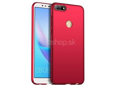 Slim Line Elitte Red (červený) - plastový ochranný kryt (obal) na Huawei Y7 Prime 2018