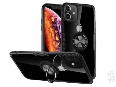 Carbon Ring Defender (černý) - Odolný kryt (obal) na Apple iPhone 12 mini