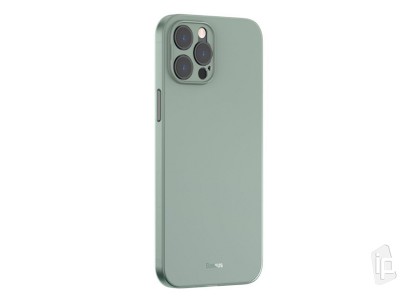 Baseus Wing Case  Ochrann kryt s ochranou kamery pre Apple iPhone 12 Pro Max (priesvitn, zelen)