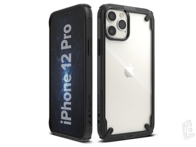 RINGKE Fusion X (ern) - Odoln ochrann kryt (obal) na iPhone 12 / iphone 12 Pro