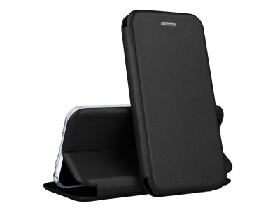 Flip Elegance Black  Ochrann puzdro pre Samsung Galaxy A42 5G (ierne)