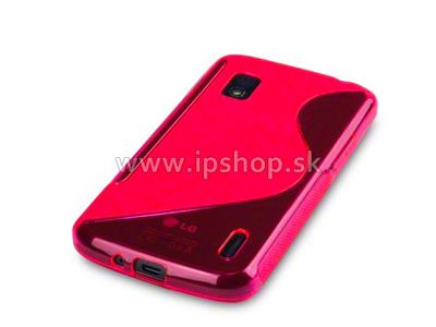Ochranný gelový/gumový kryt (obal) Pink Wave (růžový) na Google Nexus 4 (E960)