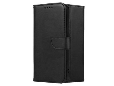 Elegance Stand Wallet II (černé) - Peněženkové pouzdro na Moto G10 / G10 Power / G20 / G30