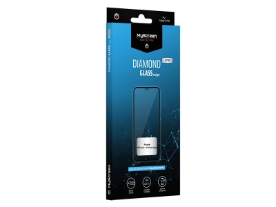 MyScreen Diamond Glass Edge Lite - Tvrden ochrann sklo na cel displej pre Apple iPhone 13 Pro Max (ierne)