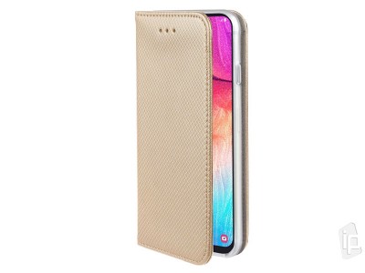 Fiber Folio Stand Gold (zlaté) - Flip pouzdro na Samsung Galaxy A20e