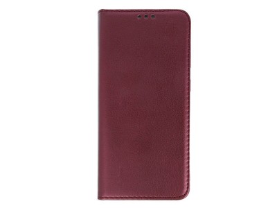Elegance Stand Wallet Burgundy (bordová) - Peněženkové pouzdro na Samsung Galaxy M52 5G