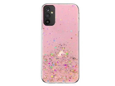 TPU Sequins Glitter Case (ruov) - Ochrann kryt s trblietkami pre Samsung Galaxy M52 5G