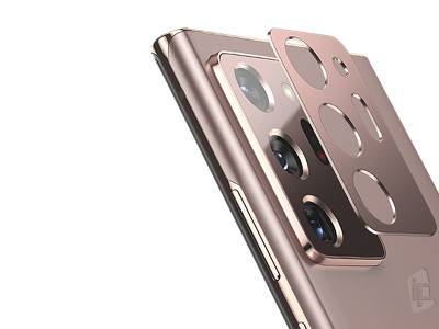 Metal Camera Lens Rose Gold – Kovová ochrana kamery pro Samsung Galaxy Note 20 Ultra (růžovo-zlatá)