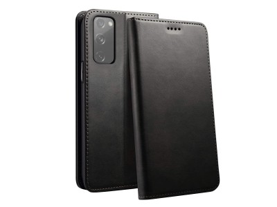 Leather Book Black - Ochranné pouzdro pro Samsung Galaxy S20 FE (černé)