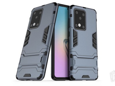Armor Stand Defender (šedo-modrý) - Odolný kryt (obal) na Samsung Galaxy S20 Ultra