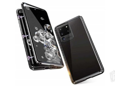 Magnetic Shield 360° Metallic Black (černý) - Magnetický kryt s obojstranným sklom na Samsung Galaxy S20 Ultra