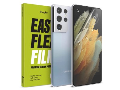 Ringke Easy Flex Film – 2x Ochranná fólie pro Samsung Galaxy S21 Ultra (číra)