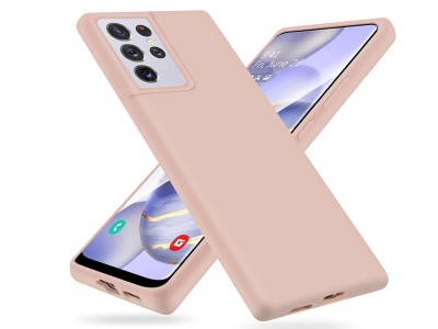 Liquid Silicone Cover Pink (ruov) - Ochrann kryt (obal) na Samsung Galaxy S21 Ultra 5G