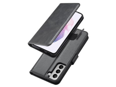 Elegance Stand Wallet II (černé) - Peněženkové pouzdro pro Samsung Galaxy S22