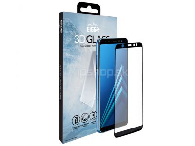 EIGER 3D Glass Full Screen (černé) - Temperované ochranné sklo na celý displej pro Samsung Galaxy A6 Plus 2018