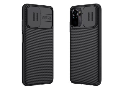 Nillkin CamShield Pro (černý) - Plastový kryt (obal) s ochranou kamery na Xiaomi Redmi Note 10 / Note 10S