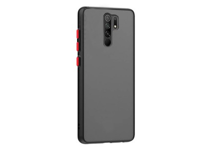 Dual Shield Black (priesvitn, ierna) - Ochrann kryt pre Xiaomi Redmi 9